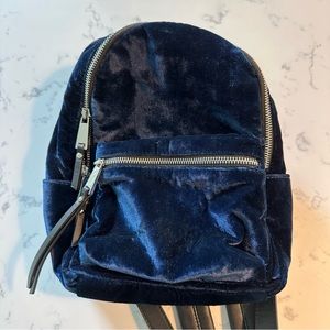 French Connection Velvet Mini Backpack